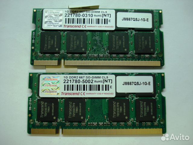 Оперативная память Transcend DDR2 1Gb 667MHz