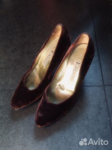 Туфли Casadei бархатные