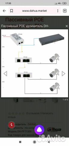 PoE Удлинитель Dahua