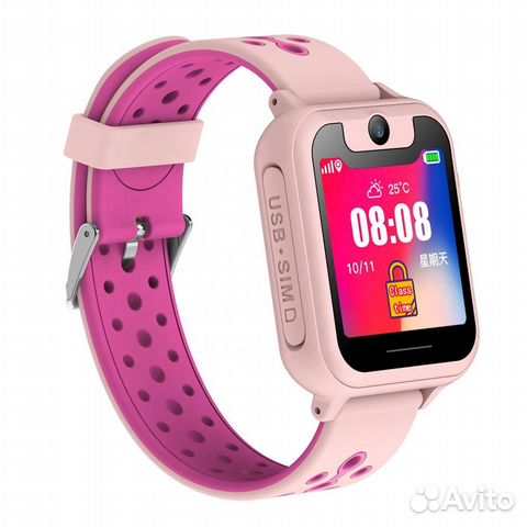 Детские часы с GPS Smart Baby Watch S6 розовые
