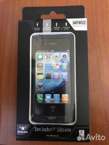 Чехол силиконовый чёрный для iPhone 5 (в коробке) Чехол силиконовый чёрный для iPhone 5 (в коробке)