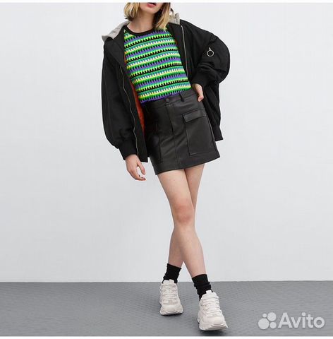 Юбка кожаная zara