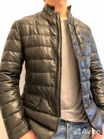 Кожаная куртка стеганная утепленная Massimo Dutti