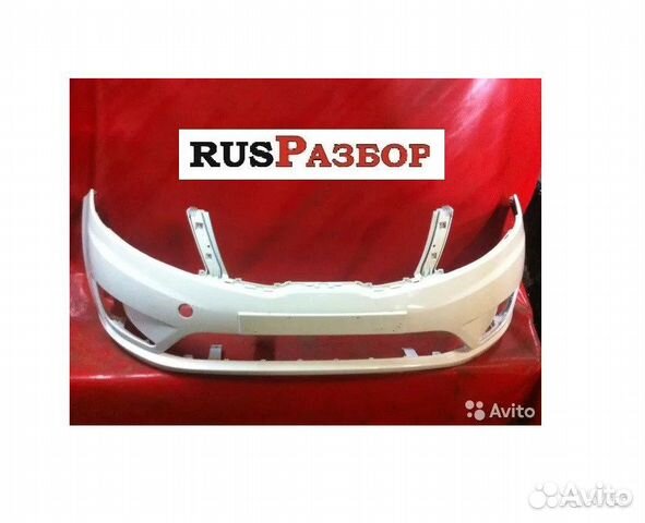 Бампер передний Киа Рио окрашенный Белый PGU