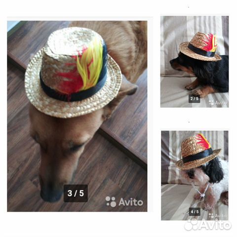 Шляпа соломенная для собаки купить на Зозу.ру - фотография № 3