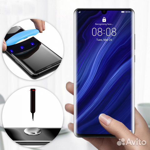 Стекло Ainy UV для Huawei P30 Pro Стекло Ainy UV для Huawei P30 Pro