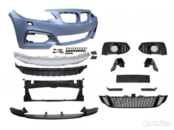 Передний бампер BMW F22, F23 M Performance с юбкой Передний бампер BMW F22, F23 M Performance с юбкой