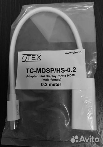 Переходник с MiniDisplay port на hdmi (Thunderbolt
