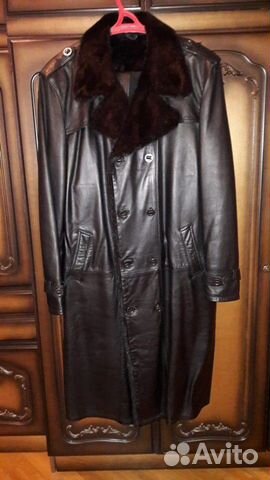 Мужское кожанное утепленное пальто Мужское кожанное утепленное пальто