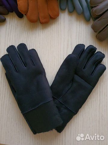 Мужские кожаные перчатки из овчины.Мех овчины Мужские кожаные перчатки из овчины.Мех овчины