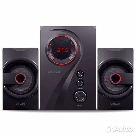 Музыкальная мини система 2.1 Ginzzu с Bluetooth Музыкальная мини система 2.1 Ginzzu с Bluetooth