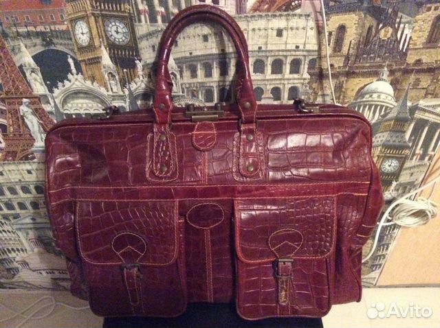 Сумка-Саквояж дорожный, натуральн.кожа, 53 х 35 см Сумка-Саквояж дорожный, натуральн.кожа, 53 х 35 см