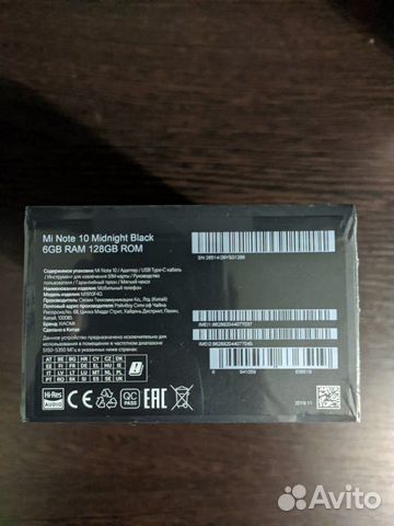Xiaomi Mi Note 10 Black (новый, ростест, гарантия)