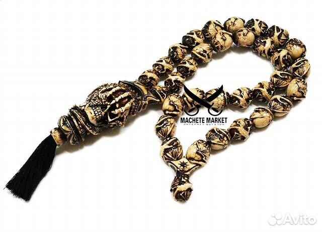 Чётки-подвес ручной работы с черепом