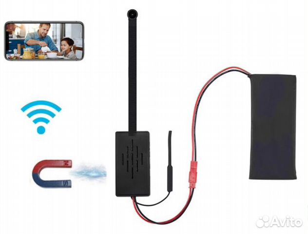 Миникамера WiFi ip с широкоформатным объективом ав