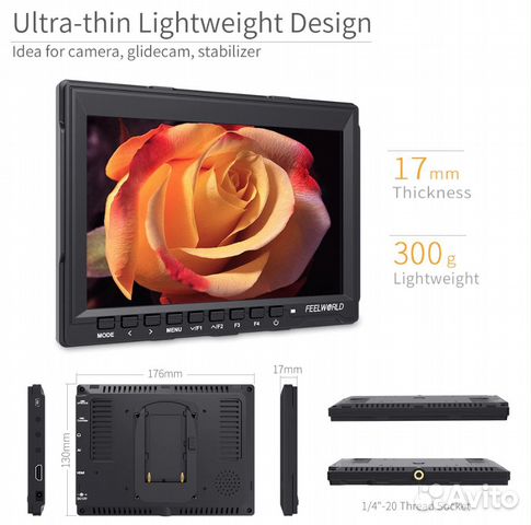 Накамерный Монитор Feelworld FW759 4K 7 Накамерный Монитор Feelworld FW759 4K 7