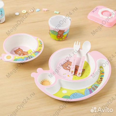 Комплект посуды для детей из 5 предметов оптом