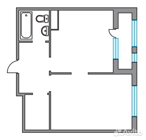 1-к квартира, 45.5 м², 3/26 эт.