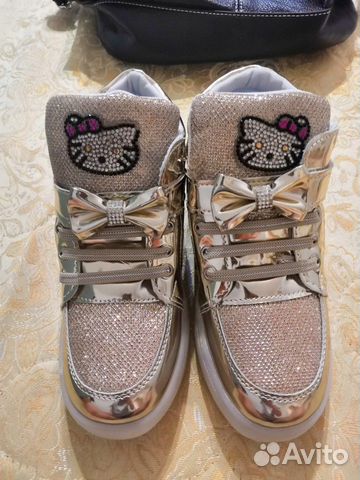 Кеды детские новые с подсветкой, фирмы Hello Kitty
