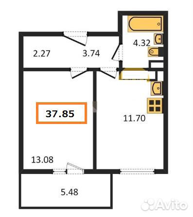 1-к квартира, 37.9 м², 6/16 эт. 1-к квартира, 37.9 м², 6/16 эт.