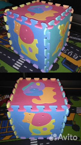 Пазл-коврик и кубики Пакетом