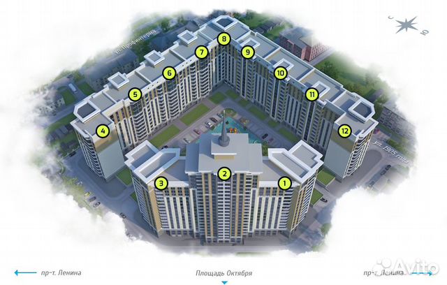 2-к квартира, 63 м², 5/12 эт. 2-к квартира, 63 м², 5/12 эт.