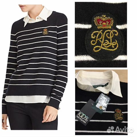 Ralph Lauren свитер кашемировый с гербом 40-44 Ralph Lauren свитер кашемировый с гербом 40-44