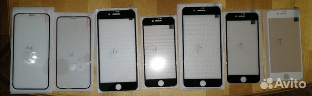 Защитное стекло на айфон 7+, X, Xr, Xs, 11