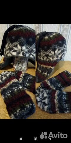 Шапка и варежки - набор