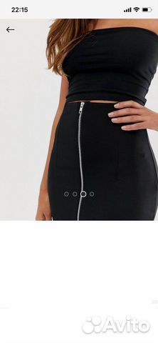 Юбка карандаш с молнией чёрная ASOS Юбка карандаш с молнией чёрная ASOS