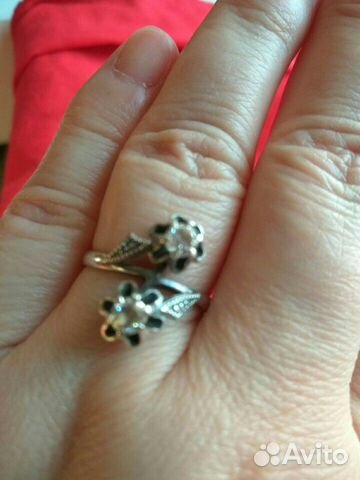 Серебряное кольцо 875пробы