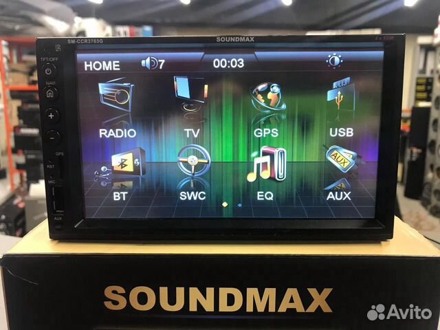 Магнитола Soundmax SM 3703 G 2din Navi Bluetooth