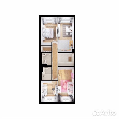 3-к квартира, 79.7 м², 12/25 эт.