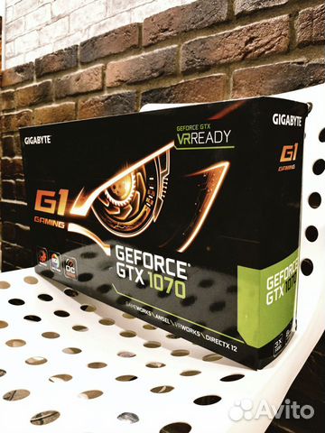 Видеокарта gigabyte GeForce GTX 1070 1620MHz PCI-E