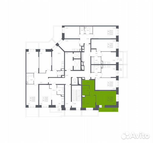 1-к квартира, 41.4 м², 2/17 эт. 1-к квартира, 41.4 м², 2/17 эт.