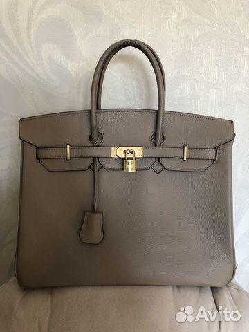 Сумка кожаная в стиле Hermes Birkin 35