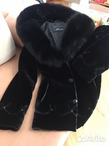 Новая Шуба мутон с воротником норка Новая Шуба мутон с воротником норка