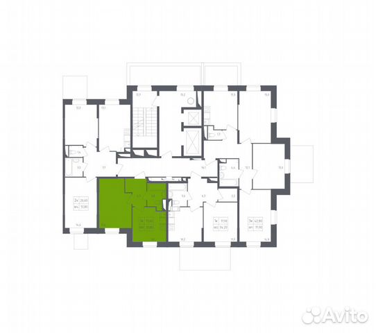 1-к квартира, 31.8 м², 2/17 эт. 1-к квартира, 31.8 м², 2/17 эт.