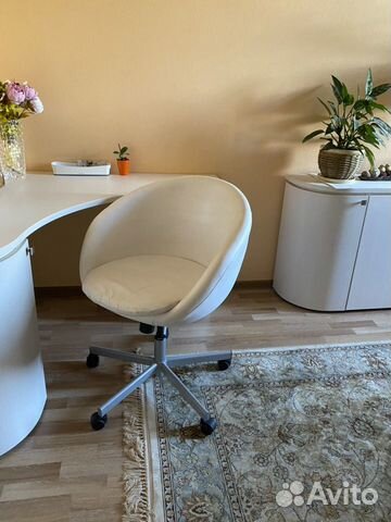 Кресло икеа скрувста, белое