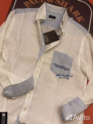 Paul&shark Yachting Рубашка Лён. Нов. L,XL