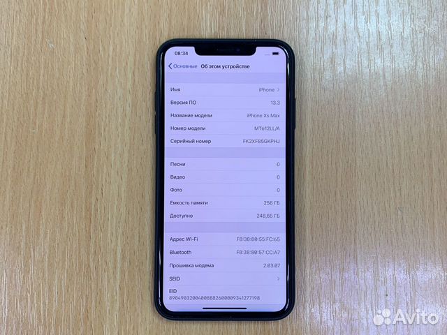 iPhone XS Max 256Gb (sn fk2xf85gkphj)