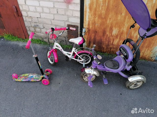 Детские велосипеды и самокат