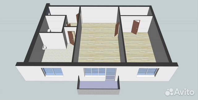 2-к квартира, 45 м², 4/5 эт.