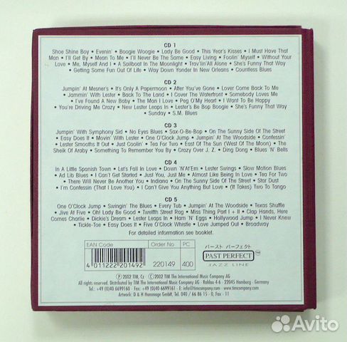Lester Young Hall Of Fame 5 CD BOX