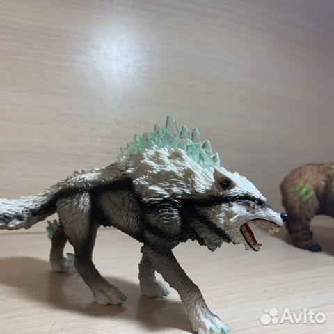 Schleich снежный волк,пещерный медведь