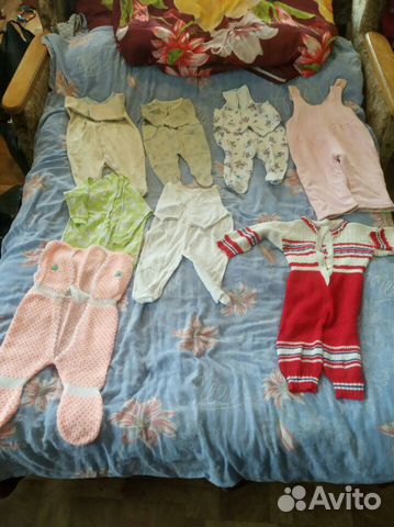 Вещи от 0 до года. 5пакетов для мальчика,5 пакетов