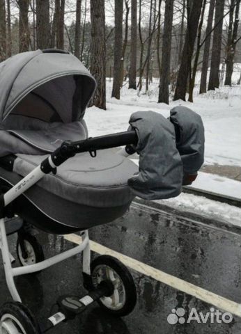 Комплект зимний конверт для малыша и перчатки маме Комплект зимний конверт для малыша и перчатки маме