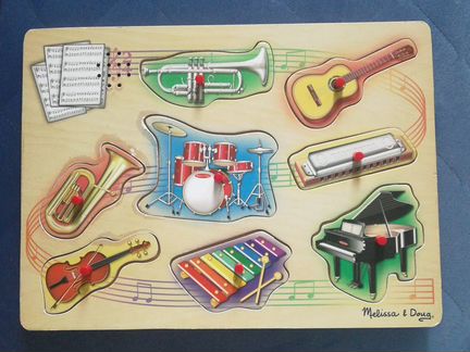 Пазлы-вкладыши музыкальные melissa&doug