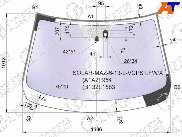 Стекло лобовое mazda mazda6