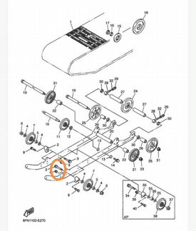 Оригинальный болт крепления ролика Yamaha Nytro